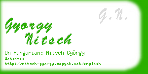 gyorgy nitsch business card